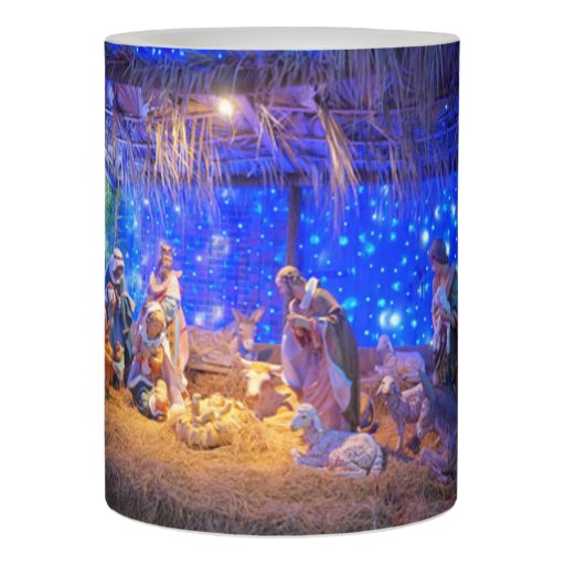 Christmas Nativity 2 Flameless Candle Zazzle