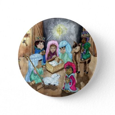 Christmas Nativity buttons
