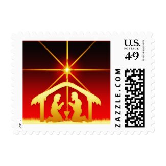 Christmas Nativity Postage Stamp