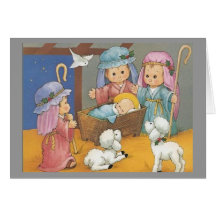 Christmas nativity scene cards