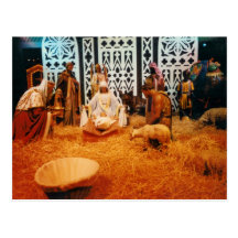 Christmas nativity scene postcard
