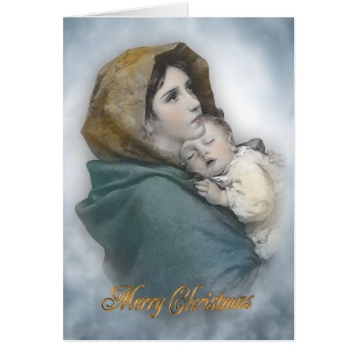 Christmas nativity The Madonna religious card | Zazzle