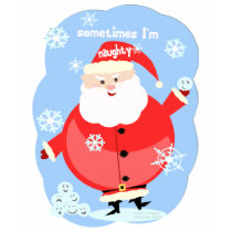 Christmas Naughty and Nice Santa T-Shirt by jamiecreates1 Christmas Naughty and Nice Santa T-Shirt