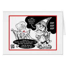 CHRISTMAS: "NAUGHTY ELF" GREETING CARD
