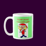 christmas naughty list girl xmas joke, christma...
