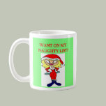 christmas naughty list girl xmas joke, christma...