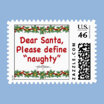 Christmas Naughty Postage S stamps