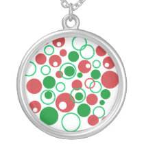 Christmas Necklace - Abstract Circles necklaces