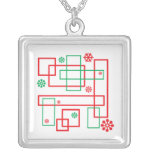 Christmas Necklace - Abstract Squares