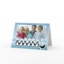 Christmas & New Year Photo Card with Penguins