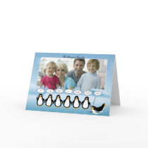 Christmas & New Year Photo Card with Penguins by mistyqe Christmas & New Year Photo Card with Penguins