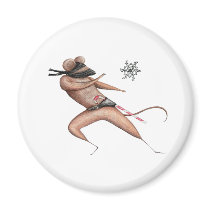 Christmas Ninja Mouse magnets