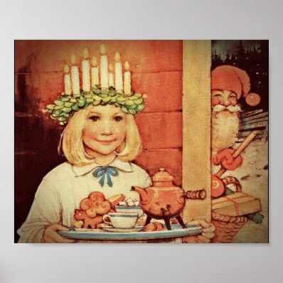Christmas Nisse and Lucia Day Karin Poster