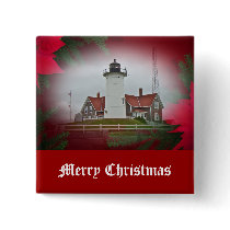 Christmas Nobska Point Lighthouse Pin