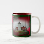 Christmas Nobska Point Lighthouse Coffee Mugs