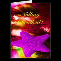 Christmas Nollaig Chridheil Purple Star III cards