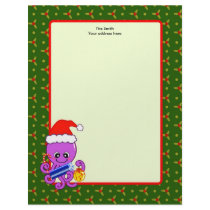 Christmas octopus letterhead by JellyRollDesigns Christmas octopus letterhead