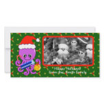 Christmas octopus picture card