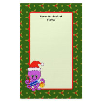 Christmas octopus stationery paper