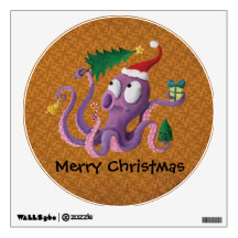 Christmas Octopus Wall Sticker