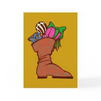 Christmas of gifts boots christmas poison boot greeting cards