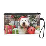 Christmas - Old English Sheepdog - Alphy Wristlet