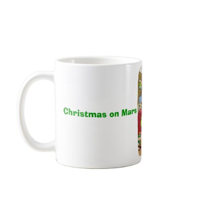 Christmas on Mars Coffee Mug by goodposter