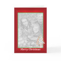 Christmas on Red (tall photo frame) cards