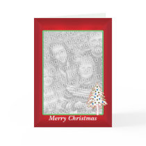 Christmas on Red (tall photo frame) cards