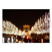 Christmas on the Champs-Elysees in Paris Card
