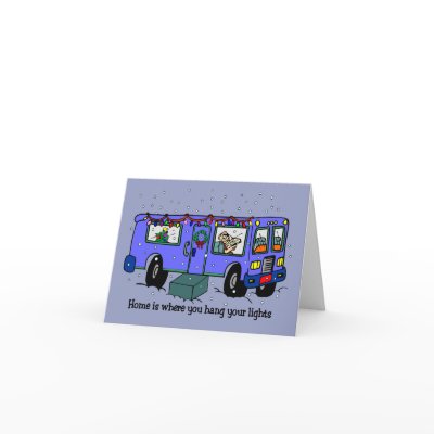 Christmas on the Road card by tshirtfun