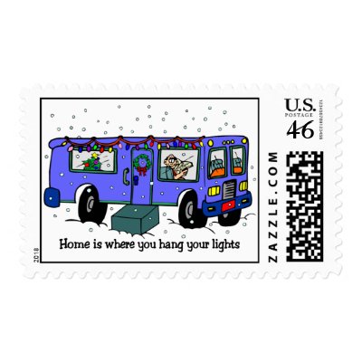 Christmas on the Road stamps by holiday_tshirts
