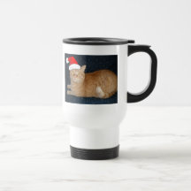 Christmas Orange Tabby Cat Mugs