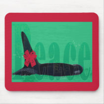 Christmas Orca Red Bow Peace Killer Whale Mousepads