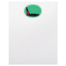 Christmas Orca Whale with Red Bow on Green Backgro Letterhead