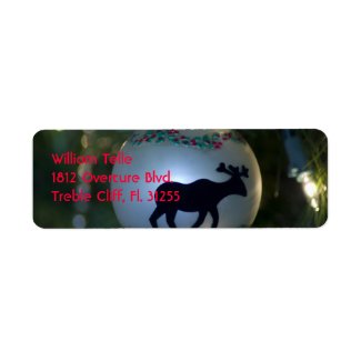 Christmas Ornament 4 Custom Return Address Labels