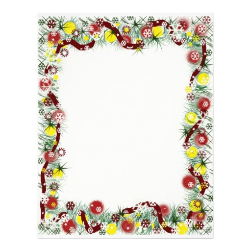 christmas ornament border letterhead zazzle christmas ornament border letterhead zazzle