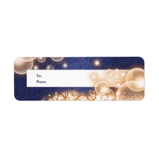 Christmas ornament gift tags blue white label