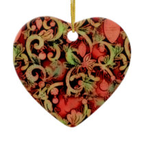 christmas ornament heart ornaments