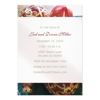 Christmas Ornament Party Invitations