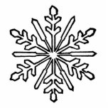 Christmas Ornament Snowflake 1 White Cut Outs