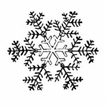 Christmas Ornament Snowflake 2 Black Photo Cut Outs