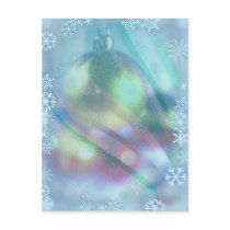 CHRISTMAS ORNAMENT & SNOWFLAKES by SHARON SHARPE postcards