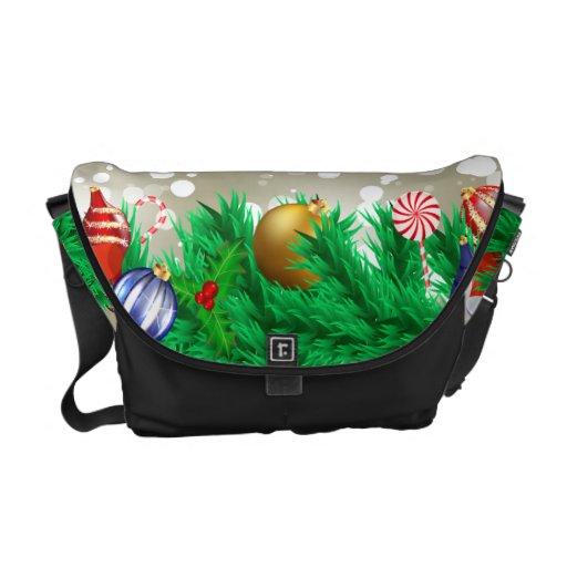 Christmas Ornaments Glitter Courier Bags