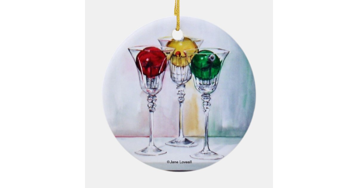 christmas ornaments in wine glasses ornament zazzle christmas ornaments in wine glasses ornament zazzle