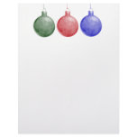 Christmas Ornaments Paper Letterhead Template