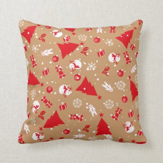 Christmas ornaments pattern pillow