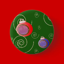 Christmas Ornaments Pin buttons