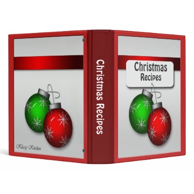 Christmas Ornaments Recipe Binder