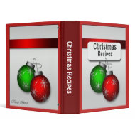 Christmas Ornaments Recipe Binder binder